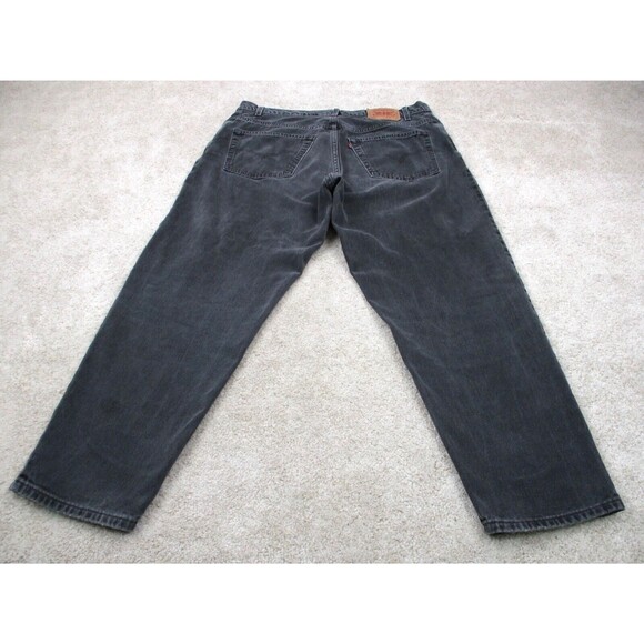 VINTAGE Levis Jeans Mens 40 Black Denim 560 Loose Fit Tapered Leg Y2K 40x29 * - Picture 1 of 15